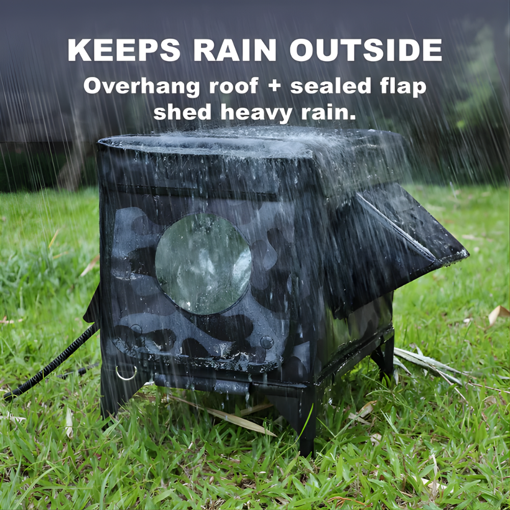 AllGuard Outdoor Heated Cat House – Night Camo