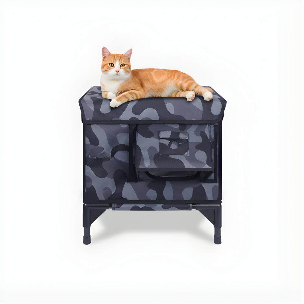 AllGuard Outdoor Heated Cat House – Night Camo
