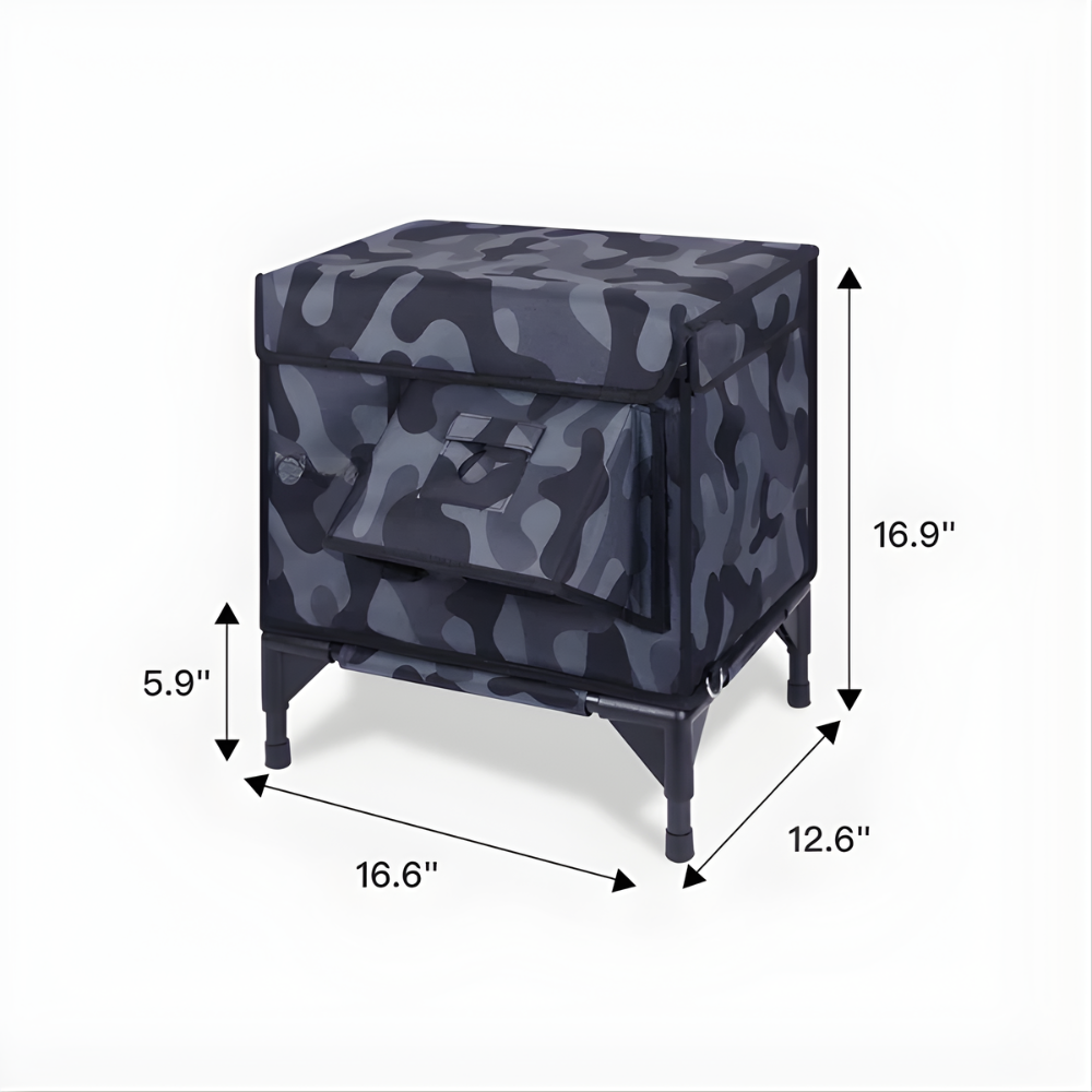 AllGuard Outdoor Heated Cat House – Night Camo