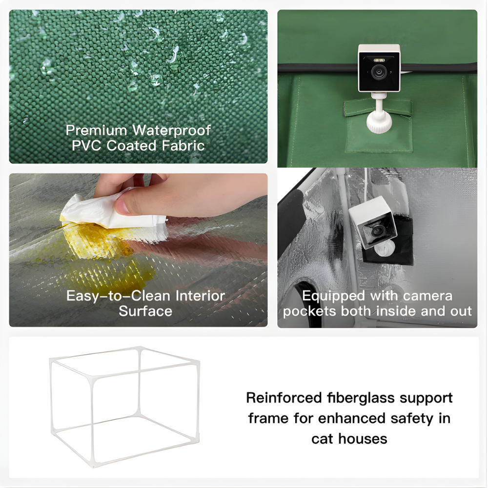 AllGuard Outdoor Heated Cat House – Forest Green