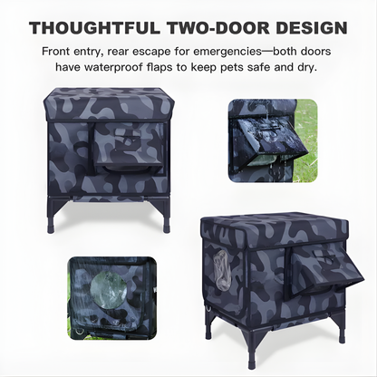 AllGuard Outdoor Heated Cat House – Night Camo