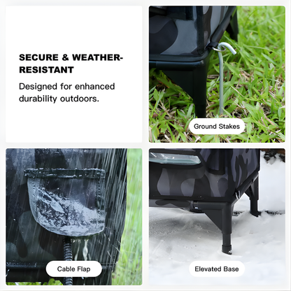 AllGuard Outdoor Heated Cat House – Night Camo
