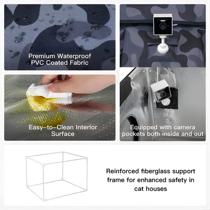 AllGuard Outdoor Heated Cat House – Night Camo