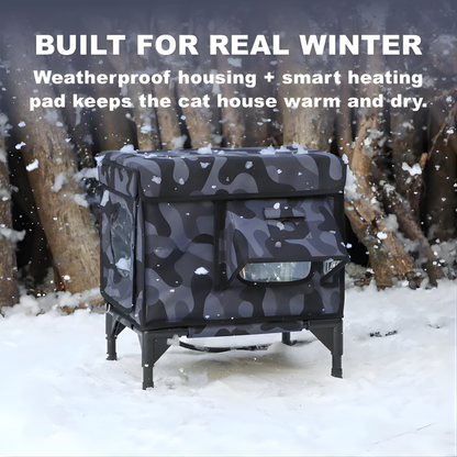 AllGuard Outdoor Heated Cat House – Night Camo